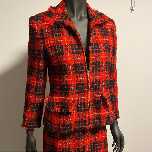 VTG CANADA MADE PLAID BLAZER SKIRT SET - Picture 10 of 11